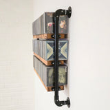 CD Storage Library Shelving System Wall Mounted in Black