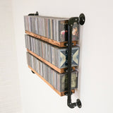 CD Storage Library Shelving System Wall Mounted in Black